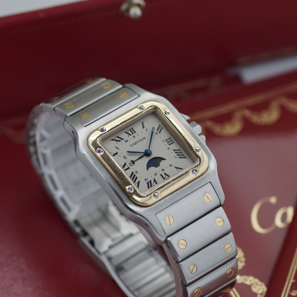 1845D. Cartier Santos Mondphase 119001 Full Set (2)