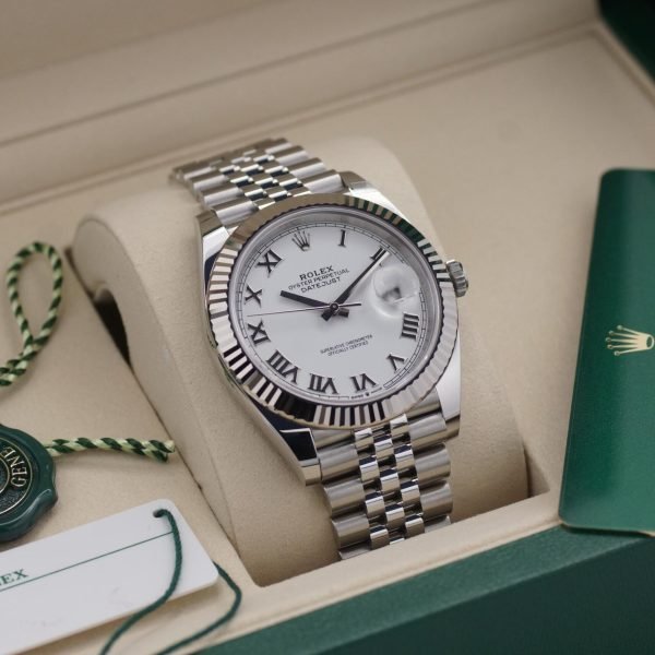 2246D. Rolex Datejust 41 White Roman Jubilee 126334 Full Set 29-03-2025 LC 100 (2)