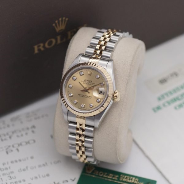 2403D-2.Rolex Lady Datejust Champagner Diamant 69173 Papiere, 1999, LC 207 (1)