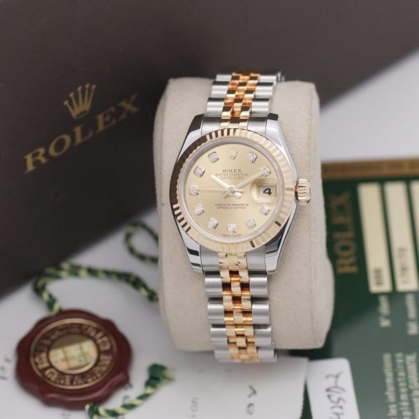 2425D-2 Rolex Lady Datejust 26 179173G Papiere 12-2011 LC 888 (2)