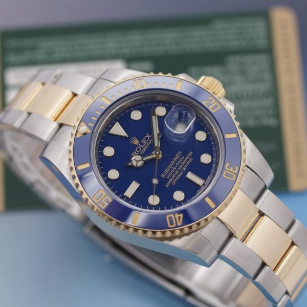 2528D-3. Rolex Submariner S&G Blue 116613LB Papiere 2013 LC 888 (1)