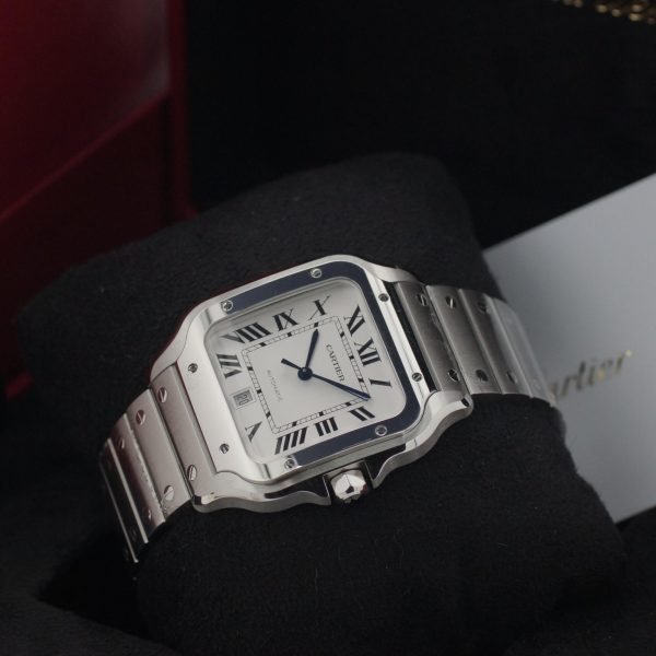 2576D 2 Cartier Santos XL Weiß WSSA0018 4072512084EY Full Set 062025 NEU (2)