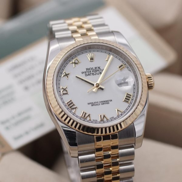 2630D 3 Rolex Datejust S&G white roman 116233 Papiere 2008 LC Asien (1)