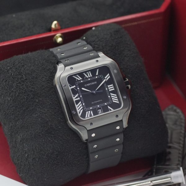 2803D-4. Cartier Santos Black Large WSSA0039 Full Set 08-2025 NEU (16)