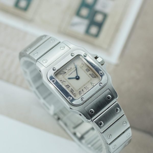 2987D-2. Cartier Santos 9057930 Stahl (1)