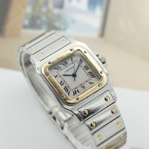 3066D-2. Cartier Santos StahlGold 1566 (1)