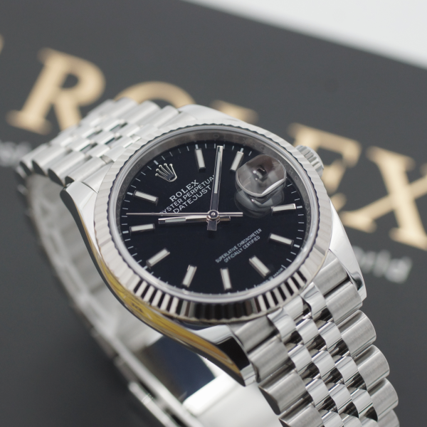 3144D-3. Rolex Datejust 36 126234 2020 Black Jubilee 08-2020 (10)