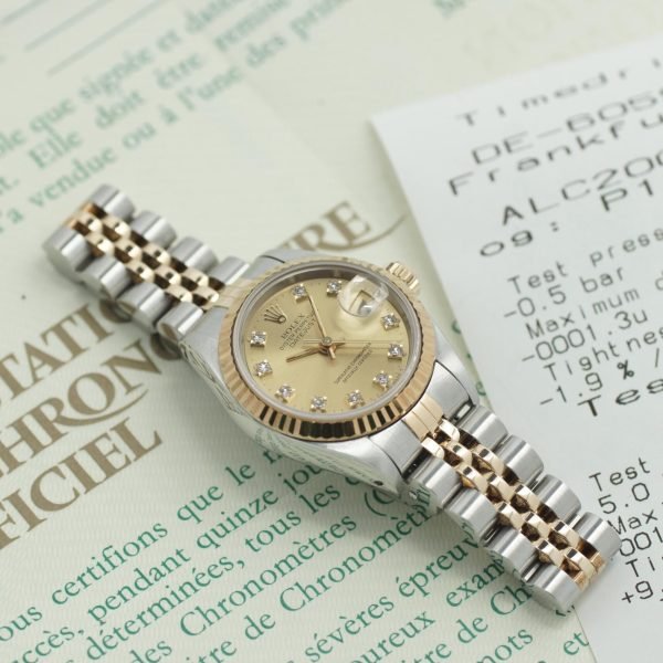 3223D-2. Rolex Lady Datejust 26 69173 1990 Papiere 1990 (2)