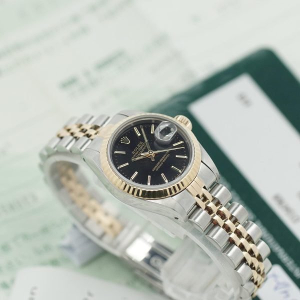 3254D-2. Rolex Lady Datejust 26 69173 1986 Papiere 31986 LC 400 champagner Jubilee (1)