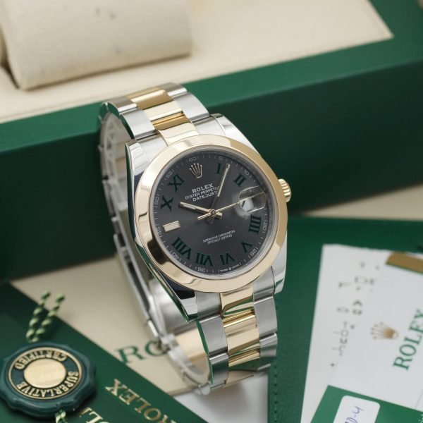 Rolex Datejust 41 S&G 126303 2019 Full Set 112019 LC100 Oyster Wimbledon[3375D-4] (1)