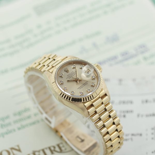 Rolex Datejust 69178 1988 Papiere 1988 LC 400 champagner Diamant[3557D-2] (1)